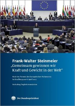 Bundespräsident Frank-Walter Steinmeier: "Gemeinsam gewinnen wir Kraft und Gewicht in der Welt" (Abb. Titel)